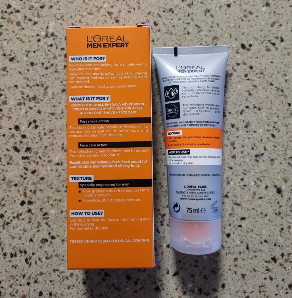 2 L’Oreal Men Expert All In 1 Moisturizing Cream Post Shave Face Care 2.54 Oz